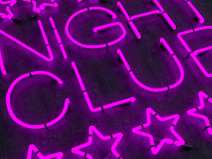 night club neon sign Modelo 3D