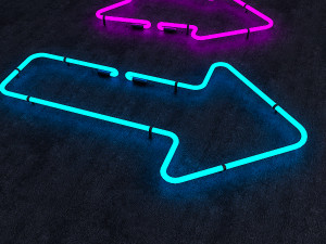 arrows neon sign 3D Model