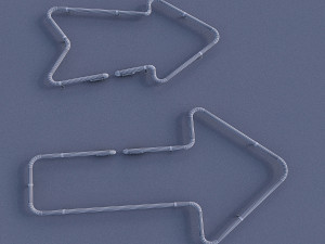 arrows neon sign 3D Model