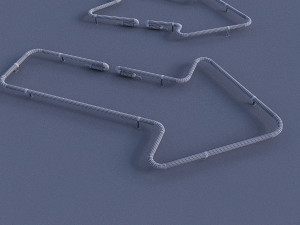 arrows neon sign 3D Model