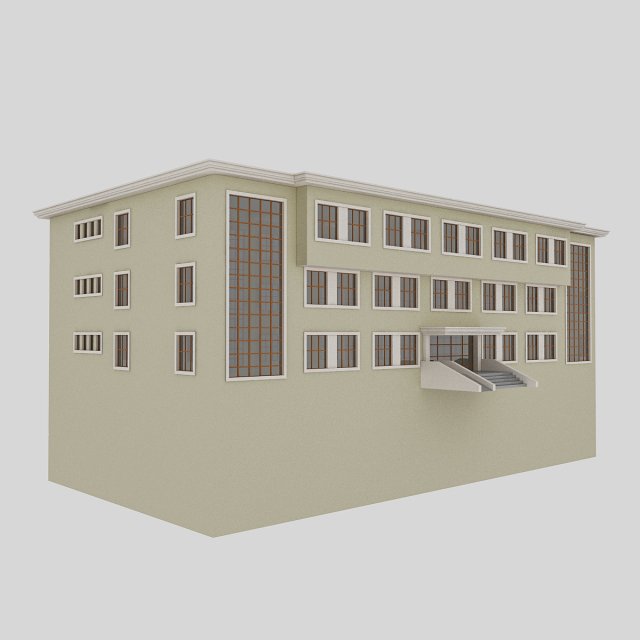 school Modelo 3D .c4d .max .obj .3ds .fbx .stl .blend 