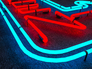 open neon sign 3D Model