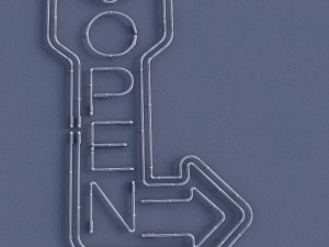 open neon sign 3D Model