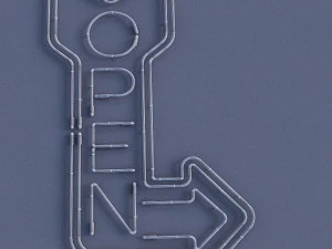 open neon sign 3D Model