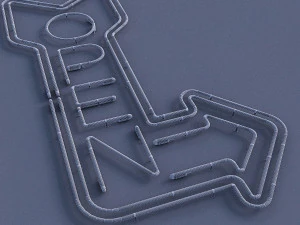 open neon sign 3D Model