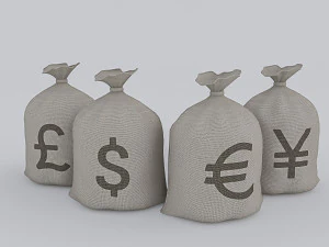 Geldbeutel 3D Modell