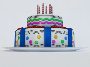 birthday cake Modelo 3D