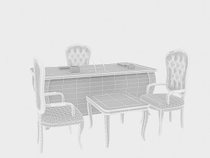 classic office chair table 3D Model