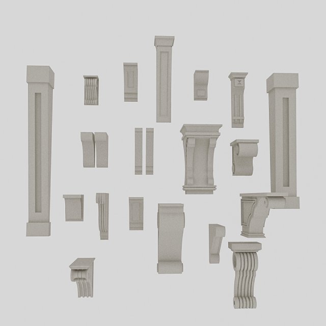 3d molding models 3D 模型 .c4d .max .obj .3ds .fbx .stl .blend