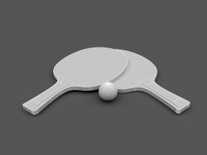 3d racket model 3D 모델