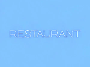 restaurant neon sign 3D Model