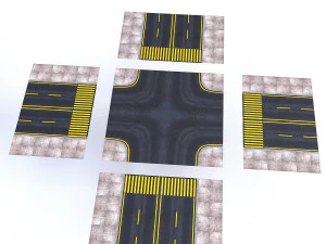 estrada modular Modelo 3D