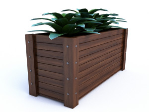 outdoor flower pot 3D 모델