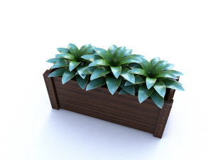 outdoor flower pot 3D 모델
