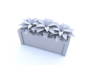 outdoor flower pot 3D 모델
