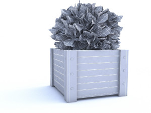 outdoor flower pot 3D 모델