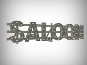 saloon bulb sign 3D मॉडल