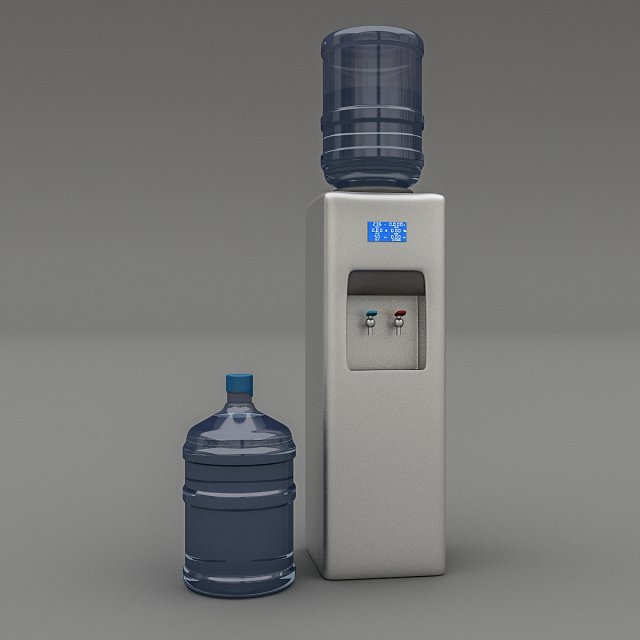 3d water dispenser Model 3D .c4d .max .obj .3ds .fbx .stl .blend 