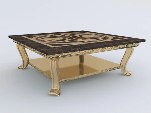 classic coffee table set 3D Model