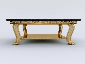 classic coffee table set 3D Model