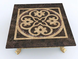 classic coffee table set 3D Model