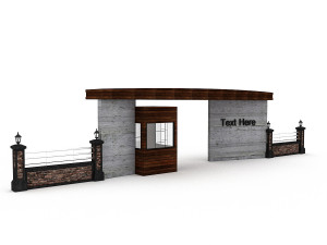 garden enterance security Modello 3D