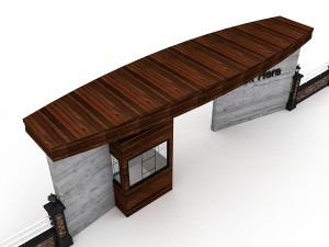 garden enterance security Modello 3D