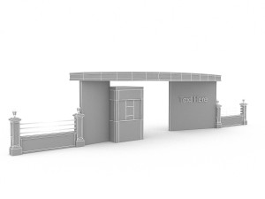 garden enterance security Modello 3D