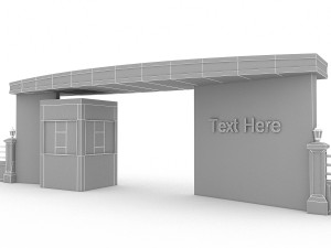 garden enterance security Modello 3D