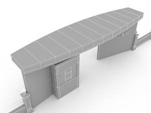 garden enterance security Modello 3D