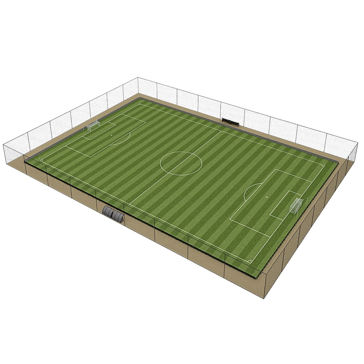 football field pack 3D Model .c4d .max .obj .3ds .fbx .stl .blend 