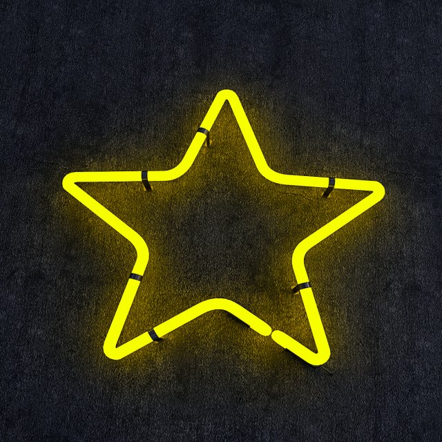 star neon sign 3D Model .c4d .max .obj .3ds .fbx .stl .blend 