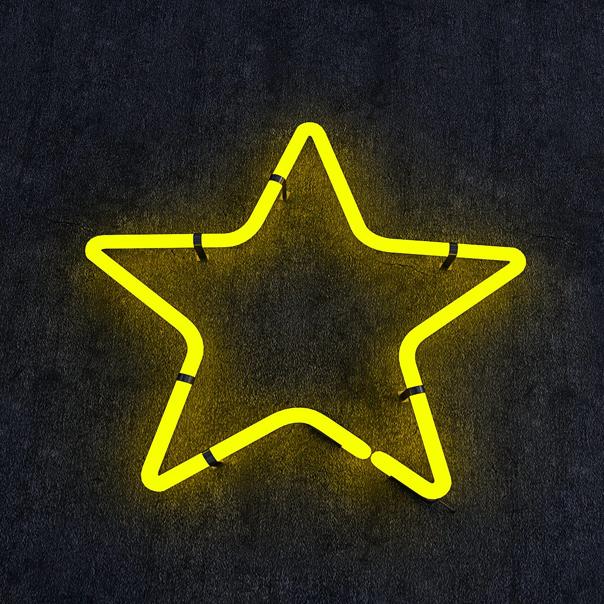 star neon sign 3D Model .c4d .max .obj .3ds .fbx .stl .blend 