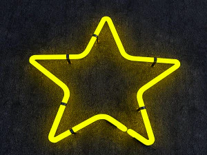 neonowy znak gwiazdy Model 3D