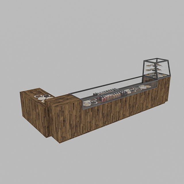 3d cafe counter 3D Model .c4d .max .obj .3ds .fbx .stl .blend 