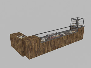 3d cafe counter 3D Model