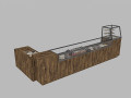 3D Cafe Counter Modello 3D