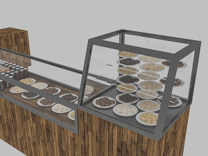 3d cafe counter 3D Model