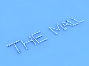 the mall neon sign 3D Model