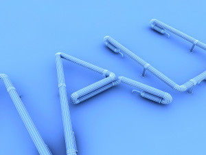 the mall neon sign 3D 모델