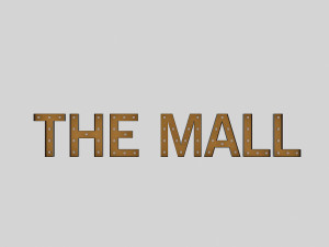 the mall sign with bulb Model 3D