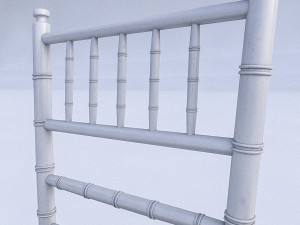 gold white chair 3D Model