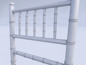 gold white chair 3D Model