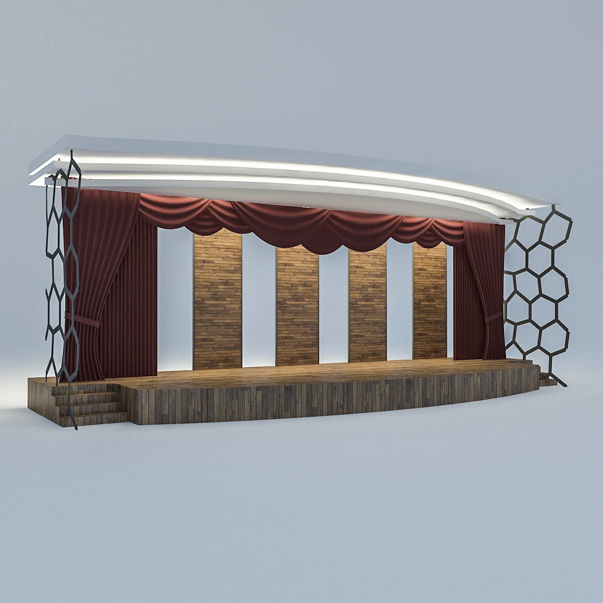 theater and cinema scene 3D Model .c4d .max .obj .3ds .fbx .stl .blend 