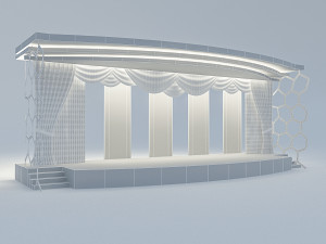 theater and cinema scene 3D 模型