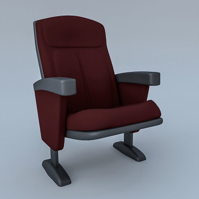 cinema theater chair Modelo 3D .c4d .max .obj .3ds .fbx .stl .blend 