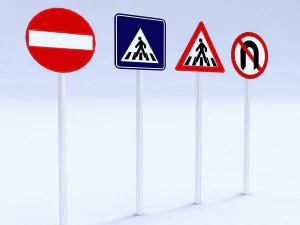 rambu lalu lintas Model 3D