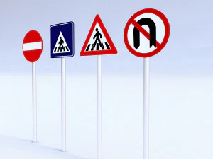 traffic signs 3D Model