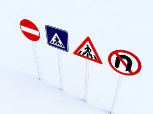 traffic signs 3D Model