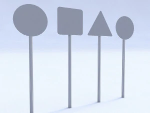 traffic signs 3D Model